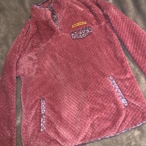 Simply Southern Quilted Pullover in Dusty Pink